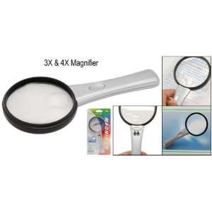   3X & 4X Magnifier Magnifying Glass with LED Light: Office Products