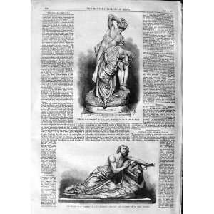  1866 Statue Procris Cephalus Stoning St. Stephen