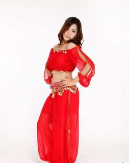 Belly Dance Top&Pants Bollywood Harem Dancing Costume  