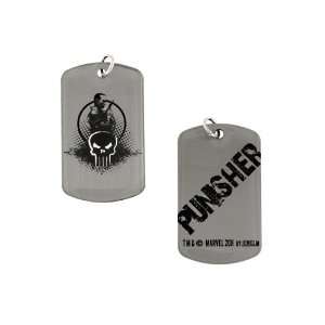  Silver Tone Punisher Skull Dog Tag Necklace: Everything 