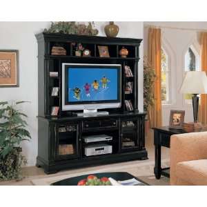  Entertainment Unit in Black Rub Finish   Wynwood Furniture 