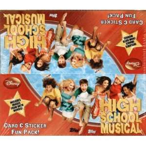 2007 Topps High School Musical Trading Cards Box   24 packs of 4 cards