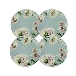  Mikasa Silk Floral Teal Coasters, Set of 4: Kitchen 