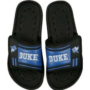  Duke Blue Devils Black Slide Logo Sandals: Sports 