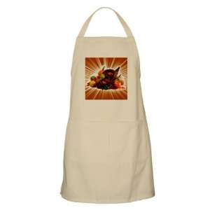  Apron Khaki Thanksgiving Cornucopia 