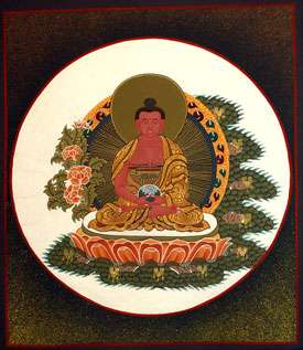 401.Amitabha Mandala Thangka Painting 16 H NEPAL  