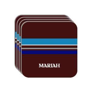   MARIAH Set of 4 Mini Mousepad Coasters (blue design) 