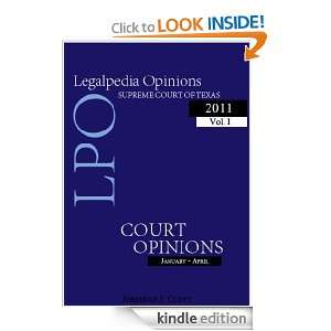 Legalpedia Opinions Supreme Court of Texas   2011 Volume I Jeremiah 