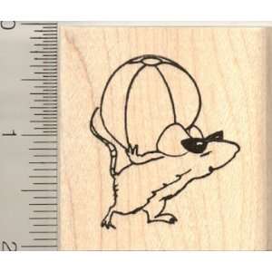  Beach Ball Mouse Rubber Stamp Arts, Crafts & Sewing