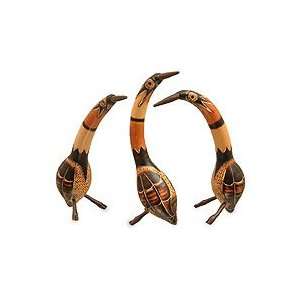 Mate gourds, Herons on the River (set of 3)