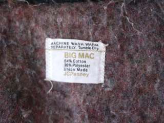 Vtg 70s BIG MAC Dark DENIM Jean Blanket Lined WORK Mens JACKET USA 