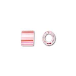  Pink Pony Stripe Slider Beads (3 pc Pack) Arts, Crafts 