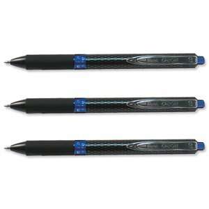  Oh Retractable Gel Roller Pen, Blue Ink, Medium, Dozen 