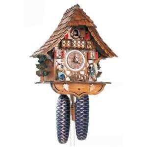   Inch Black Forest Girl and Clock Peddler 8 Day Movement Cuckoo Clock
