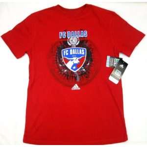 MLS Adidas FC Dallas Youth Team Seal T Shirt Jersey Large (Size 14 16 