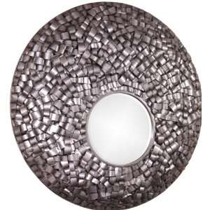 Chase Oval Brushed Titanium Metal Work Mirror