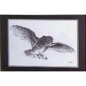  Terry Redlin   Owl Study Pencil Sketch Collection