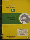 John Deere 34 Forage Harvester Operator Manual
