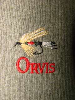   ORVIS EMBROIDERED FLY LOGO T Shirt Sz L Fly Fishing Outdoors  