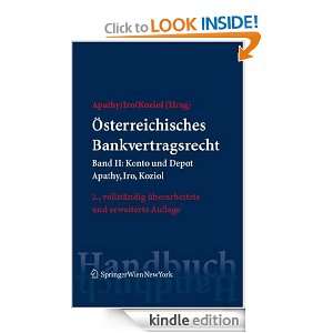 Österreichisches Bankvertragsrecht Band II Konto und Depot 