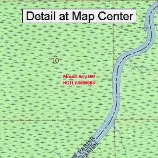  USGS Topographic Quadrangle Map   Mount Airy NW, Louisiana 