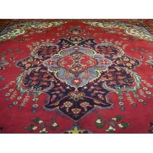 Red Navy Blue Teal Traditional Handmade Hand knotted Persian Area Rug 