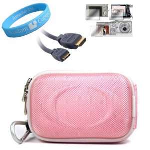 Nylon Pink Camera Case for Sony Bloggie MHS TS20 Full HD Touch Camera 