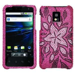  Tasteful Flowers Diamante Protector Cover for LG P999 (G2X 