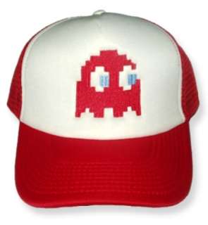 Red Ghost Blinky Embroidered Cap Pacman Atari Arcade Truck Hat  