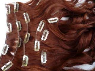 HAIR EXTENSIONS COPPER RED WAVY 180 grms EXTRA LONG  