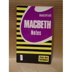   Macbeth (Coles Notes) William Coles Notes Staff; Shakespeare Books