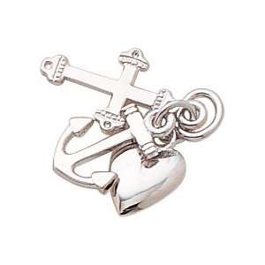   Rembrandt Charms Faith, Hope & Charity Charm, 14K White Gold Jewelry