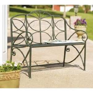  Black Moss Iron Garden Bench: Patio, Lawn & Garden