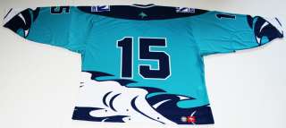 Auth Silver Sharks Russian Hockey Jersey L  