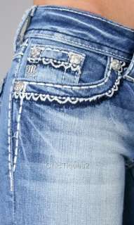 Miss Me Jeans Bermuda Shorts Shadow Stitch Skylark Border Pocket 