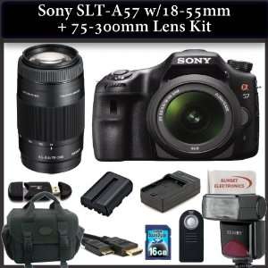 A57 DSLR Camera with Sony 18 55mm f/3.5 5.6 DT AF Zoom Lens, Sony SAL 