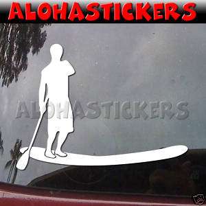 STAND UP PADDLE BOARD Vinyl Decal Hawaii Ocean Surf H84  