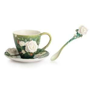   Gogh Roses Cup and Saucer Set See Coupon for Low Price: Home & Kitchen