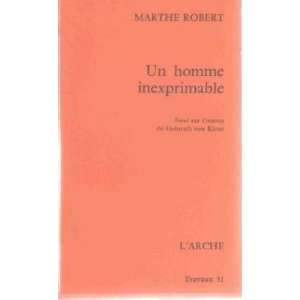   / essai sur loeuvre de heinrich von kleist Robert Marthe Books