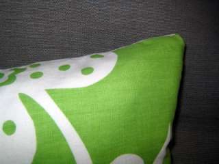   Fabric Custom Designer Pillow, Bolster,Cushion Green White  