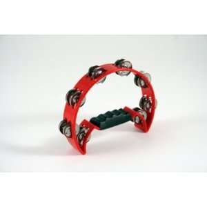  Crescent Red Plastic Tambourine Musical Instruments