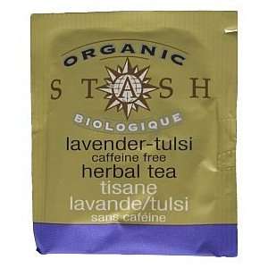 Stash Organic Tea   Lavender Tulsi Herbal Tea (Box of 18):  