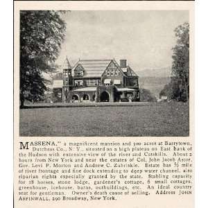  1902 Ad Massena Mansion Barrytown Duchess County NY 
