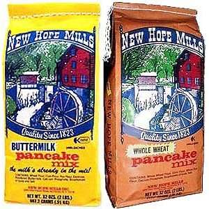New Hope Mills, Buttermilk and Whole Wheat Pancake mixes assorted: Box 