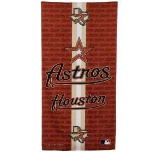 Houston Astros 30 x 60 Brick Red Team Stripe Beach Towel 