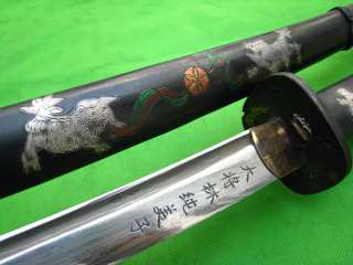   JAPANESE SIGNATURE DAMASCUS SWORD FOR SAMURAI JIN TACHI KATANA  
