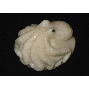  Ivory Octopus Tagua Nut Figurine Carving, 1.6 x 1.6 x 1.6 