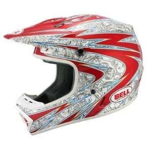   2011 MX 1 Bones Off Road/Motocross Bike Helmet   Red/White Sports