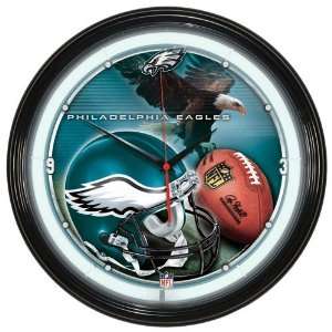  NFL Philadelphia Eagles Neon Clock: Home & Kitchen