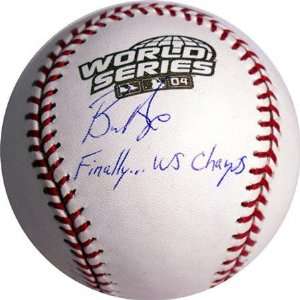 Bronson Arroyo Autographed 2004 World Series Baseball with Finallyâ 